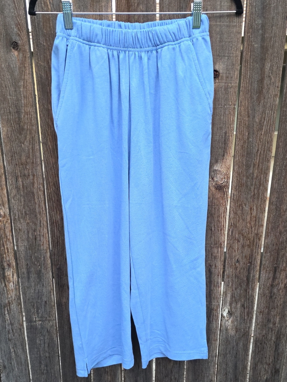 Woman Within Light Blue Elastic-Waist Sweatpants